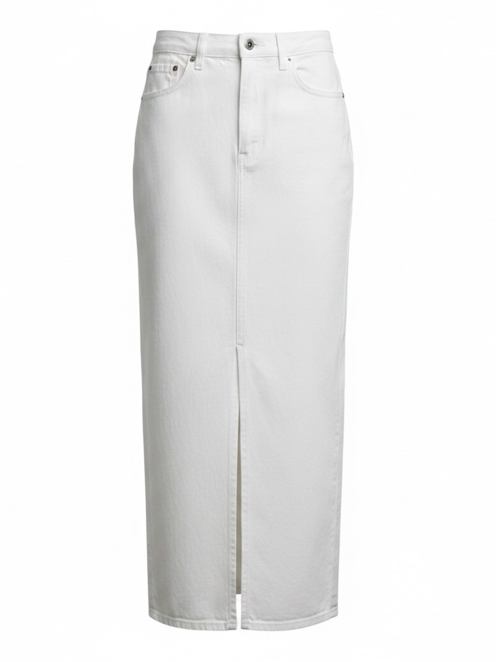 The Frankie Shop White Denim Maxi Skirt